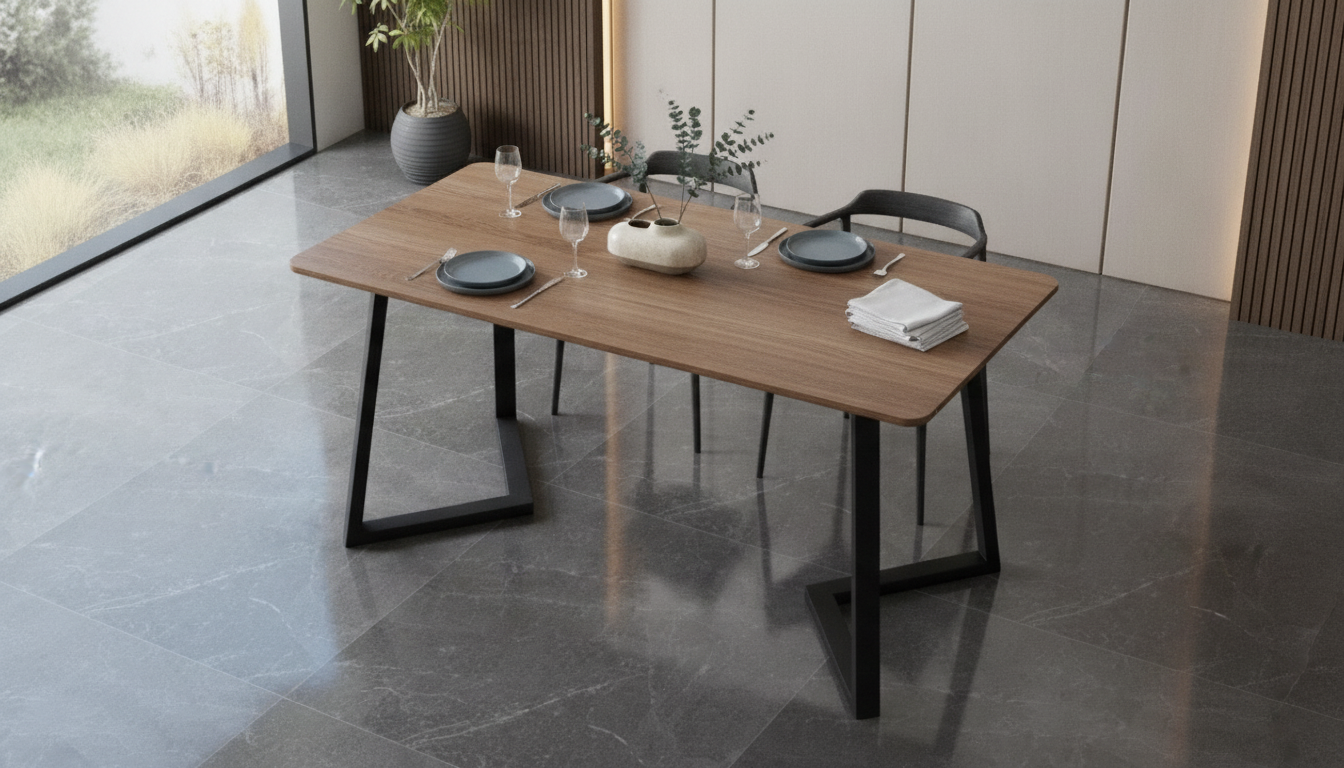 Modern Minimalist Wooden Dining Table: Sizing & Styling