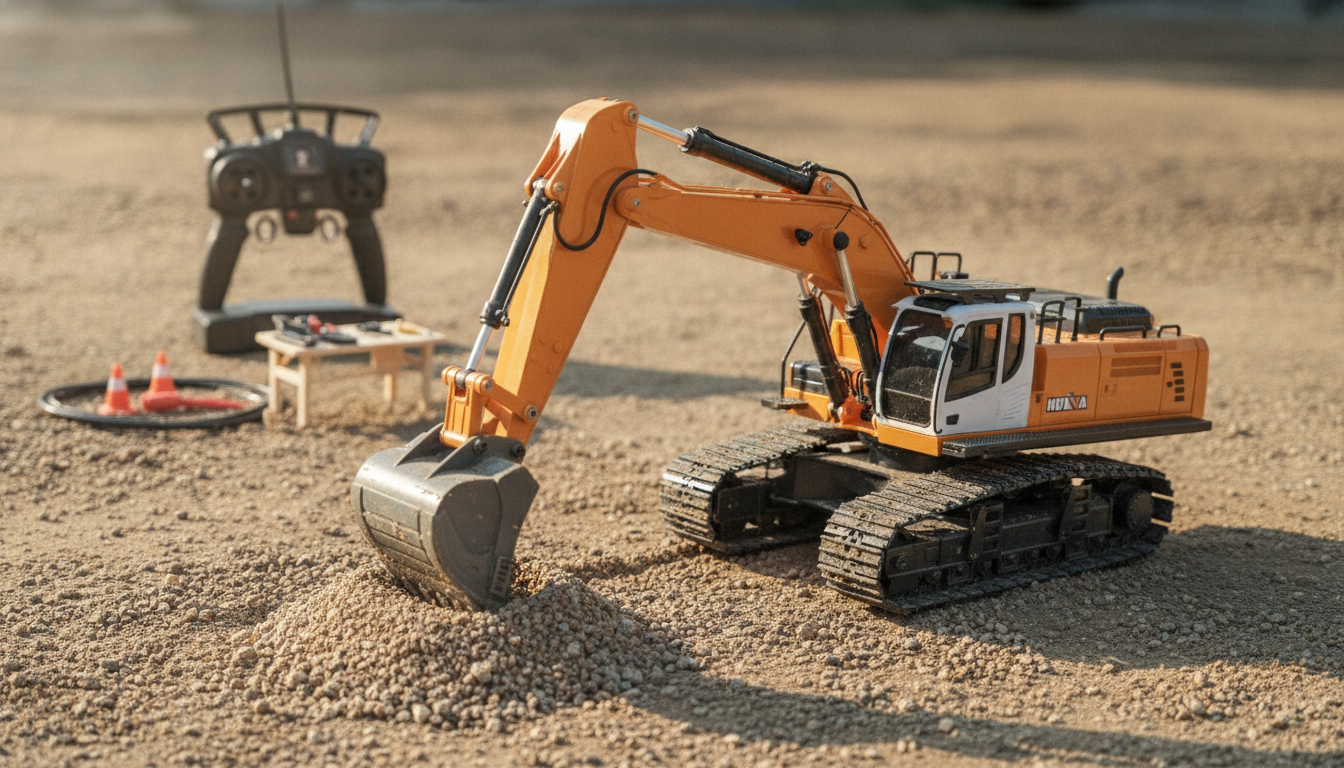1:14 Alloy RC Excavator: 24-Channel Precision & Durability